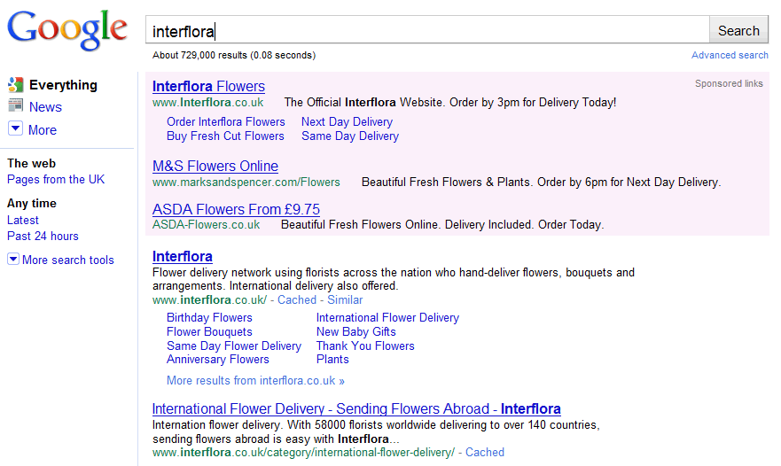 Interflora Vs Marks and Spencer – Adwords row